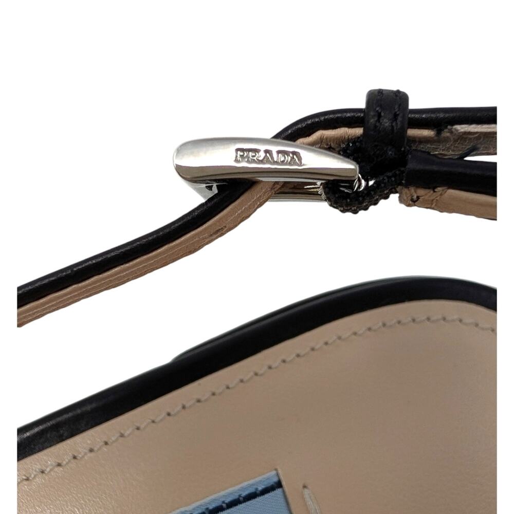 Prada Limited Edition Pointed Toe Slingback Bow Flat Purple Black Print 39.5 | 9 - Picture 8 of 13